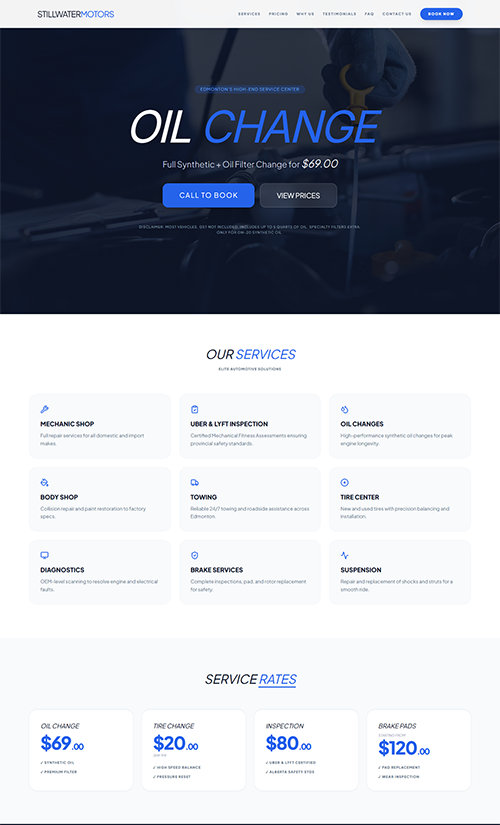 Elite Flow Plumbing Website Design